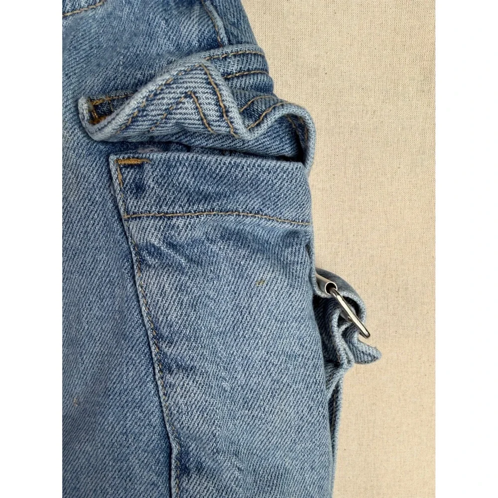 Free People We the Free Cargo Denim Skort size 31 Blue - Picture 5 of 8